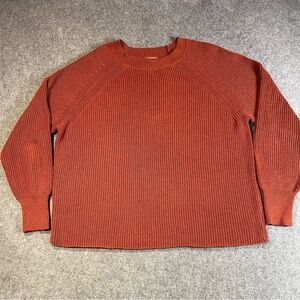 Jessica Simpson Crew Neck Knit Sweater Arabian Spice Burnt Orange Women’s Sz XXL